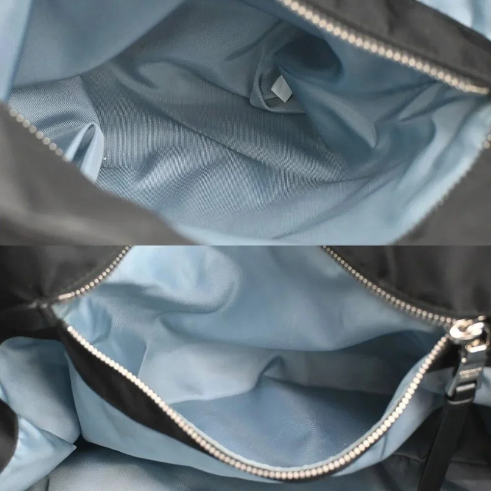 PRADA MILANO Etiquette Tote Bag Nylon Leather Black Italy 33CA290 - Picture 14 of 14